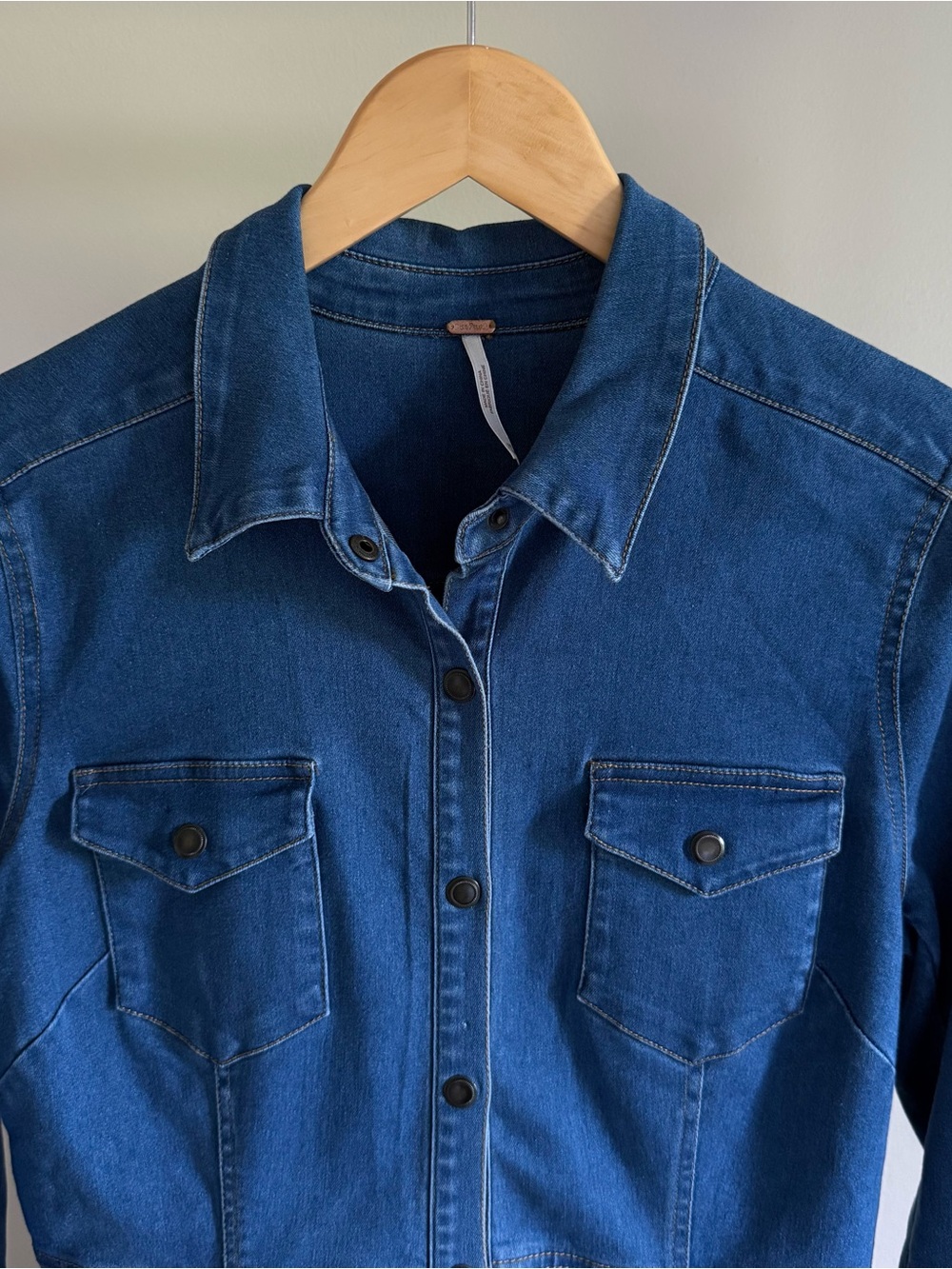 Free People Denim Shirt Dress - Picture 2 of 6